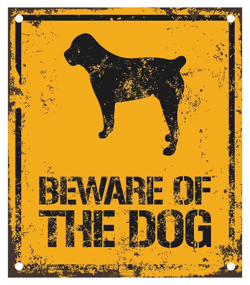 ”Beware of Dog” signage